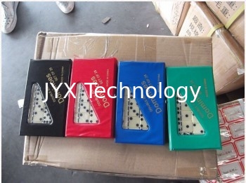 Dominosatz, materielles Melamin, Gesamt-28pcs, Doppeltes sechs, verpackt in PVC-Kasten, Größe: 48x24x7mm, Teil: JYX-D1681 fournisseur