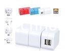 Entfernbarer kombinierter europäischer Reise-Zwischenstecker mit USB-Steckdose  fournisseur